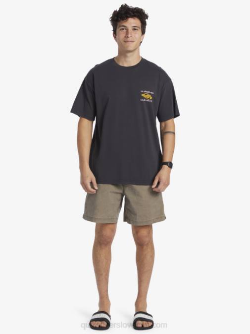 Quiksilver PJ4H759 moški Črna power trip majica s kratkimi rokavi