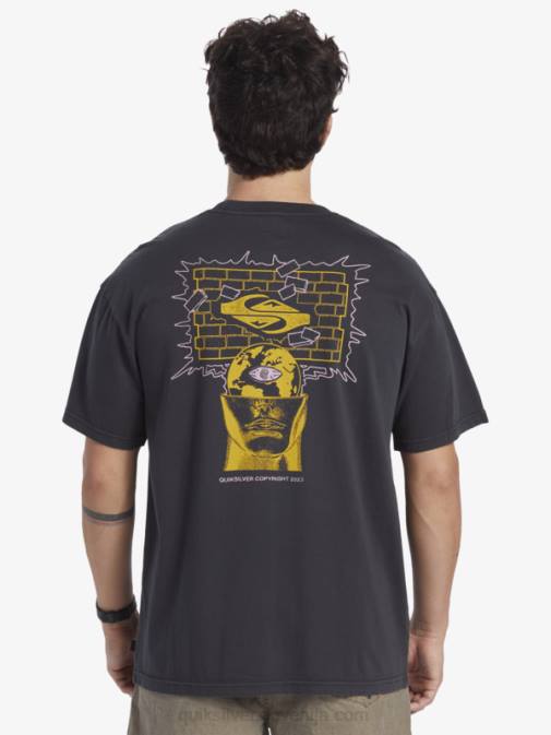 Quiksilver PJ4H759 moški Črna power trip majica s kratkimi rokavi