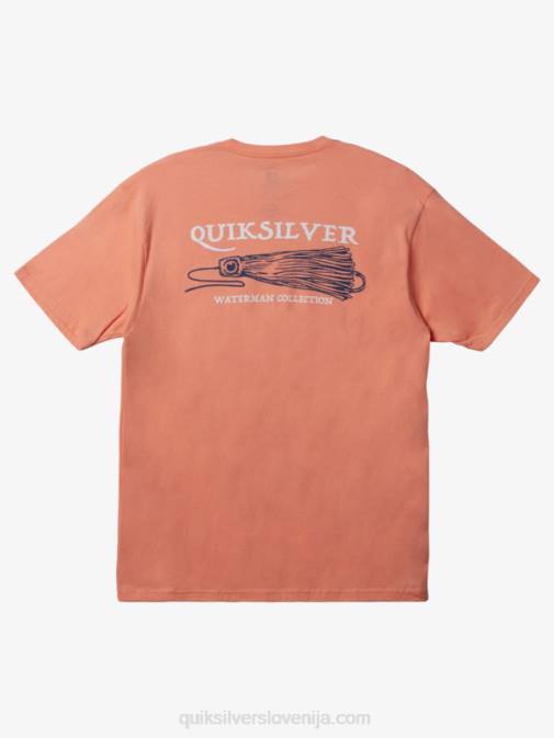 Quiksilver PJ4H948 moški breskev roza vodnar dobi jiggy majico