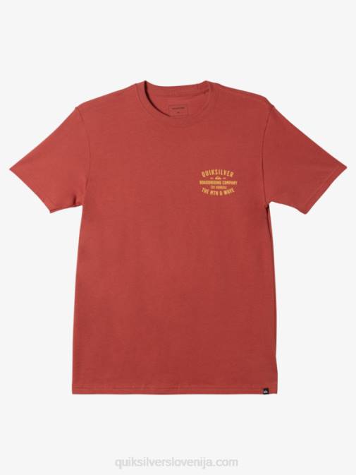 Quiksilver PJ4H961 moški marsala majica s kratkimi rokavi qs surf lockup