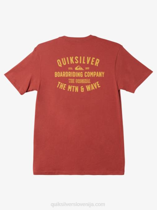 Quiksilver PJ4H961 moški marsala majica s kratkimi rokavi qs surf lockup
