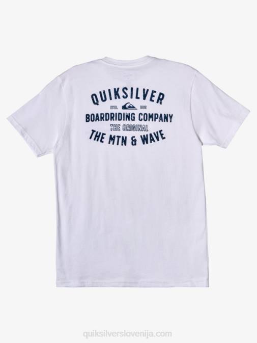 Quiksilver PJ4H962 moški bela majica s kratkimi rokavi qs surf lockup