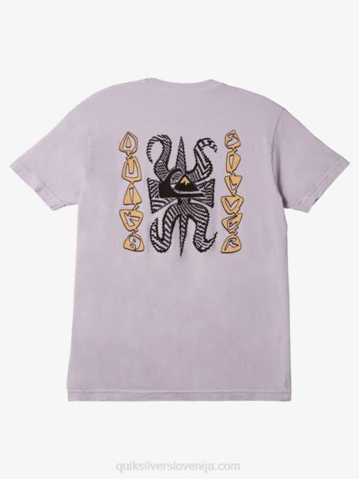 Quiksilver PJ4H982 moški pastelno lila majica z logotipom sreče
