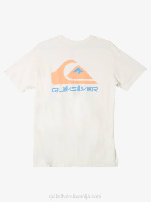 Quiksilver PJ4H986 moški starinsko bela majica z logotipom omni