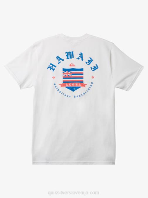 Quiksilver PJ4H997 moški bela hawaii royalty majica s kratkimi rokavi