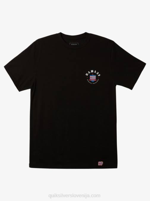 Quiksilver PJ4H998 moški Črna hawaii royalty majica s kratkimi rokavi