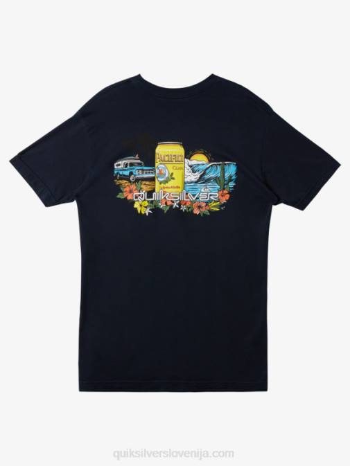 Quiksilver x Pacifico PJ4H1 moški mornarsko modri blazer majica s kratkimi rokavi