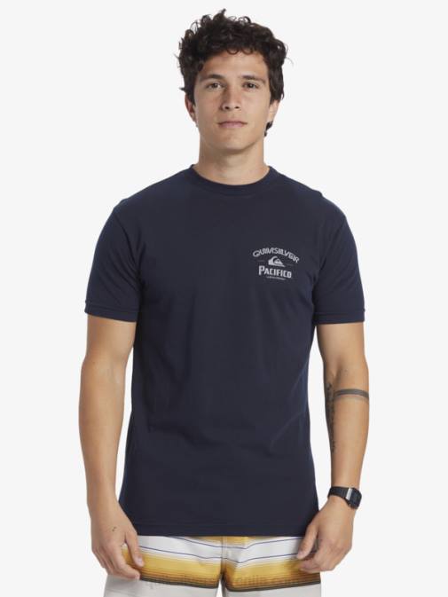 Quiksilver x Pacifico PJ4H1 moški mornarsko modri blazer majica s kratkimi rokavi
