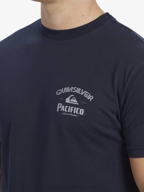 Quiksilver x Pacifico PJ4H1 moški mornarsko modri blazer majica s kratkimi rokavi