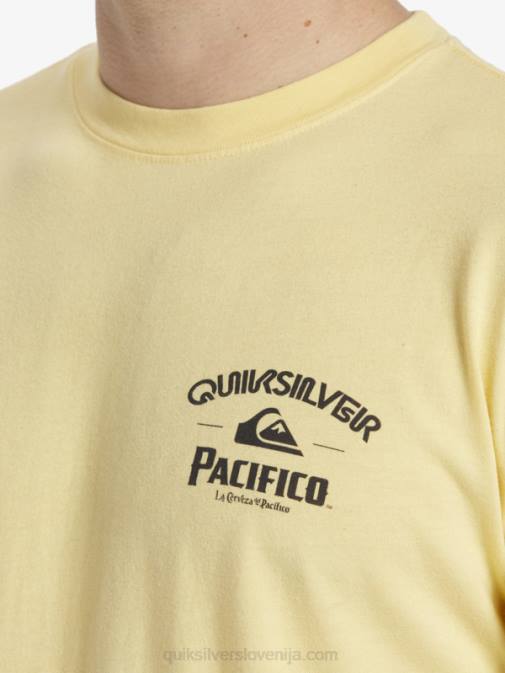 Quiksilver x Pacifico PJ4H2 moški zlato majica s kratkimi rokavi