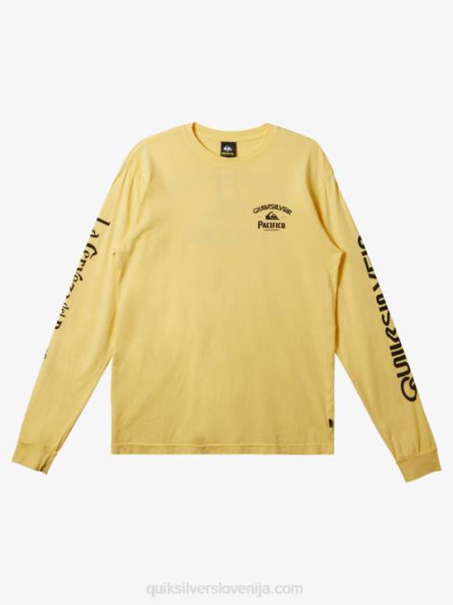 Quiksilver x Pacifico PJ4H5 moški zlato majica z dolgimi rokavi straight shooter