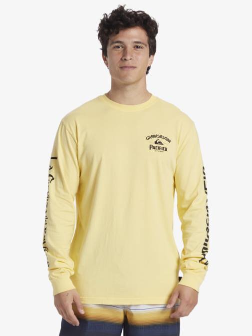 Quiksilver x Pacifico PJ4H5 moški zlato majica z dolgimi rokavi straight shooter