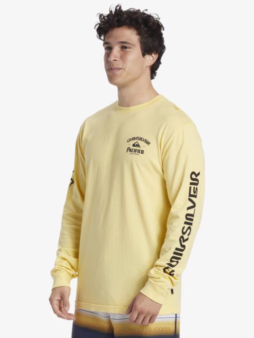 Quiksilver x Pacifico PJ4H5 moški zlato majica z dolgimi rokavi straight shooter