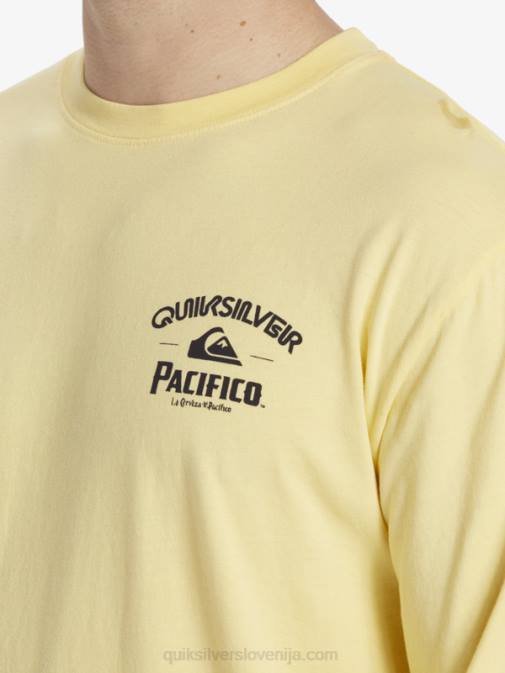 Quiksilver x Pacifico PJ4H5 moški zlato majica z dolgimi rokavi straight shooter