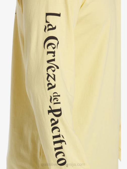 Quiksilver x Pacifico PJ4H5 moški zlato majica z dolgimi rokavi straight shooter