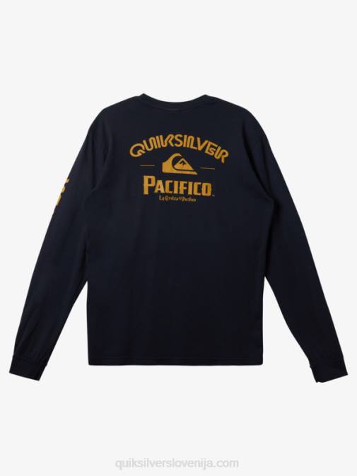 Quiksilver x Pacifico PJ4H6 moški mornarsko modri blazer majica z dolgimi rokavi straight shooter