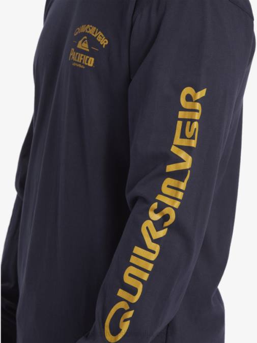 Quiksilver x Pacifico PJ4H6 moški mornarsko modri blazer majica z dolgimi rokavi straight shooter