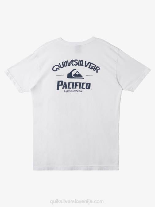 Quiksilver x Pacifico PJ4H7 moški bela straight shooter majica s kratkimi rokavi