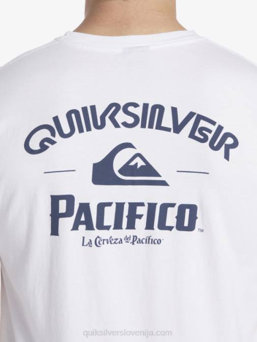 Quiksilver x Pacifico PJ4H7 moški bela straight shooter majica s kratkimi rokavi