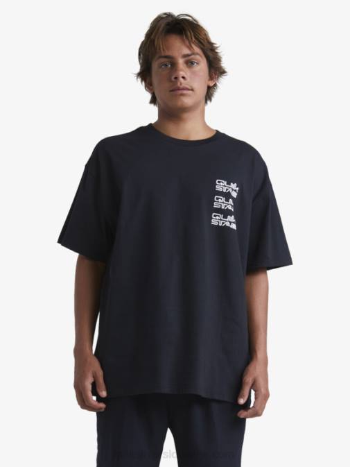 Quiksilver x Stab PJ4H1667 moški Črna majica s kratkimi rokavi