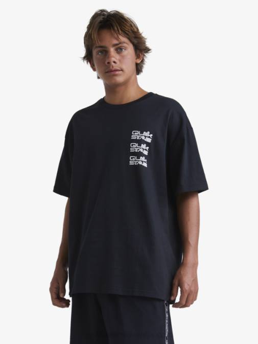 Quiksilver x Stab PJ4H1667 moški Črna majica s kratkimi rokavi