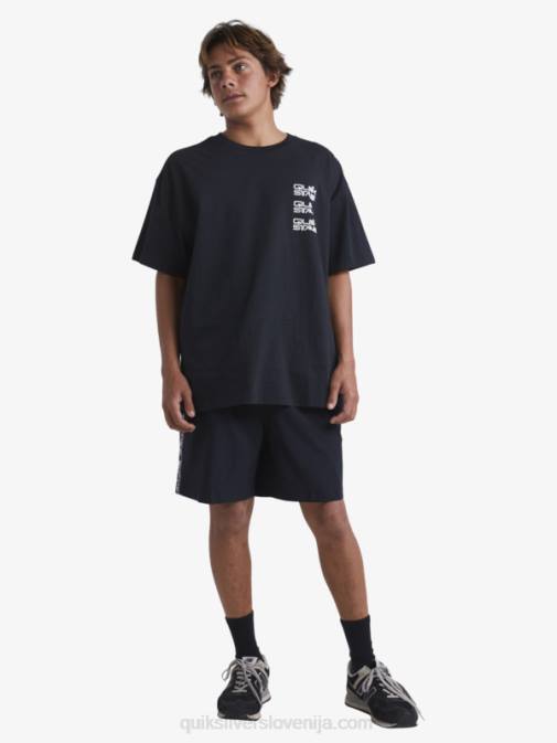 Quiksilver x Stab PJ4H1667 moški Črna majica s kratkimi rokavi