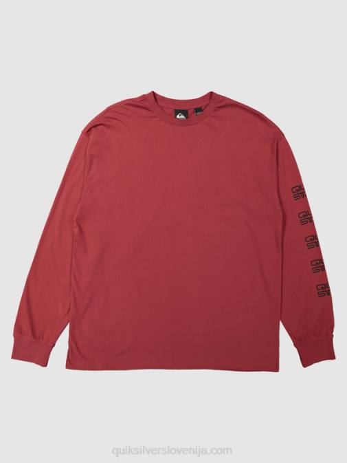 Quiksilver x Stab PJ4H1844 moški rubinasto vino organska majica z dolgimi rokavi