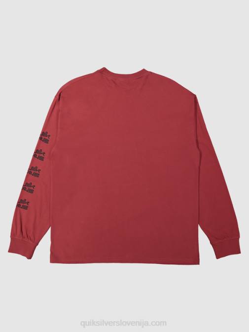 Quiksilver x Stab PJ4H1844 moški rubinasto vino organska majica z dolgimi rokavi
