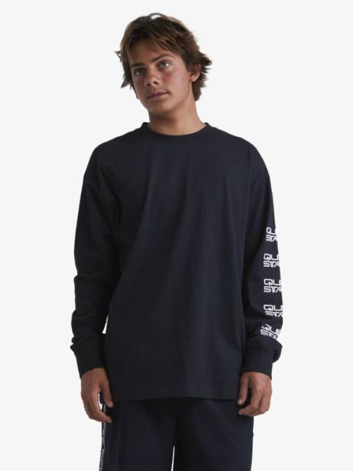 Quiksilver x Stab PJ4H1845 moški Črna organska majica z dolgimi rokavi