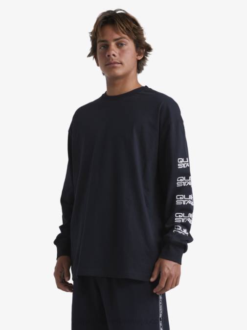 Quiksilver x Stab PJ4H1845 moški Črna organska majica z dolgimi rokavi