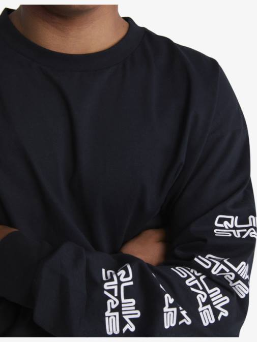 Quiksilver x Stab PJ4H1845 moški Črna organska majica z dolgimi rokavi