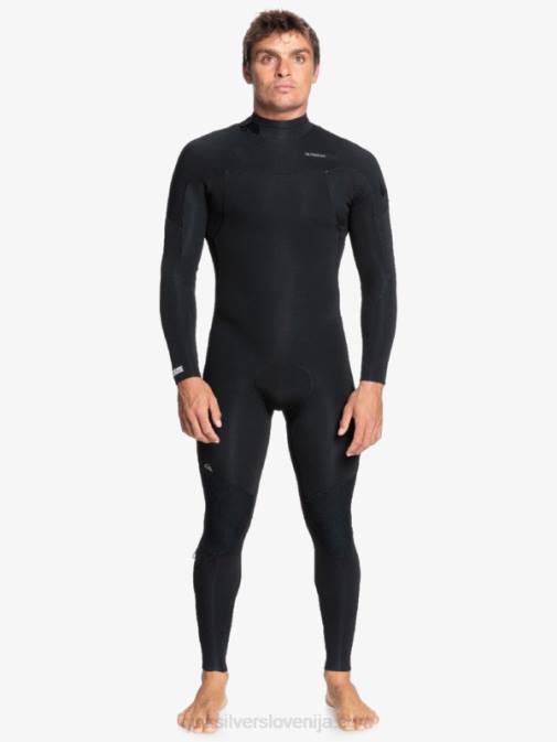 Quiksilver PJ4H1174 moški Črna Neoprenska obleka z zadrgo za 4/3 vsakodnevne treninge