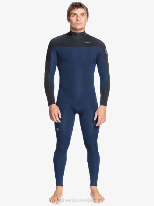 Quiksilver PJ4H1175 moški temno modra/črna Neoprenska obleka z zadrgo za 4/3 vsakodnevne treninge