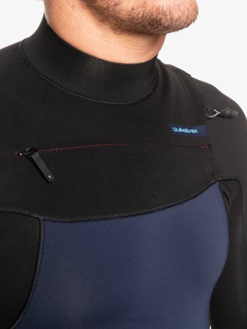 Quiksilver PJ4H1278 moški temno modra/črna Neoprenska obleka z zadrgo za 3/2 vsakodnevne treninge