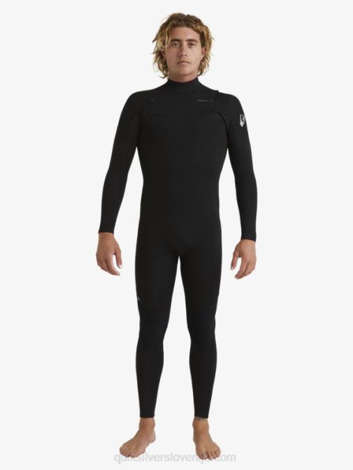 Quiksilver PJ4H1280 moški Črna Neoprenska obleka z zadrgo za 3/2 vsakodnevne treninge