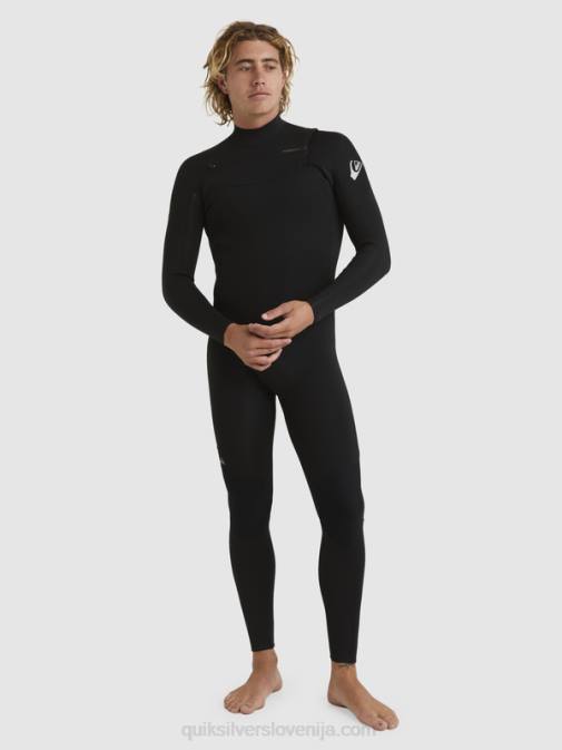 Quiksilver PJ4H1280 moški Črna Neoprenska obleka z zadrgo za 3/2 vsakodnevne treninge
