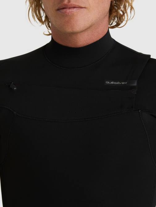 Quiksilver PJ4H1280 moški Črna Neoprenska obleka z zadrgo za 3/2 vsakodnevne treninge