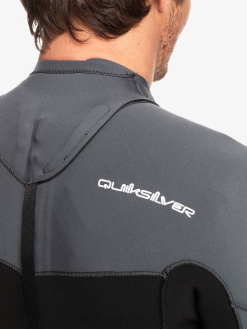 Quiksilver PJ4H926 moški črna/pištolna kovina 3/2 neoprenska obleka z zadrgo za vsak dan