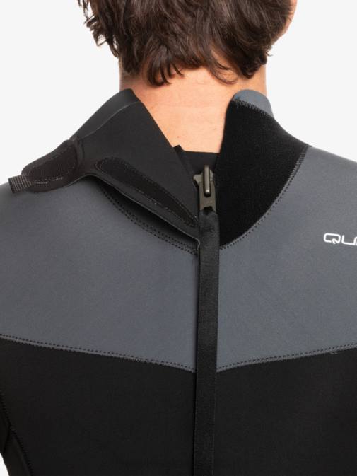 Quiksilver PJ4H926 moški črna/pištolna kovina 3/2 neoprenska obleka z zadrgo za vsak dan