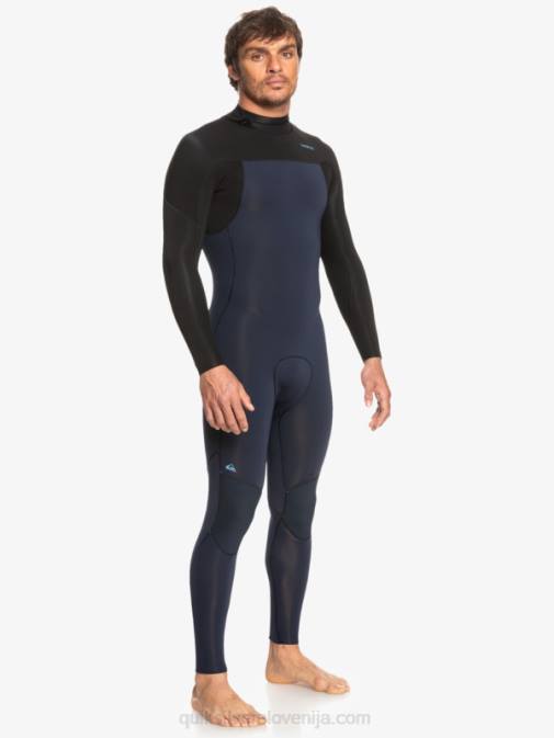 Quiksilver PJ4H927 moški temno modra/črna 3/2 neoprenska obleka z zadrgo za vsak dan