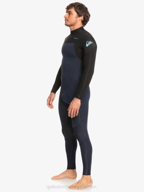 Quiksilver PJ4H927 moški temno modra/črna 3/2 neoprenska obleka z zadrgo za vsak dan