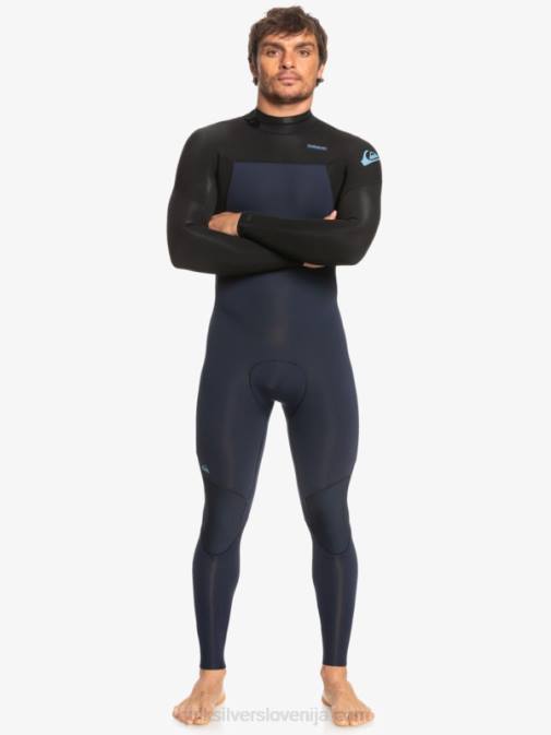 Quiksilver PJ4H927 moški temno modra/črna 3/2 neoprenska obleka z zadrgo za vsak dan