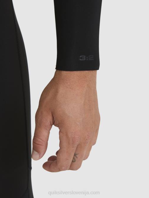 Quiksilver PJ4H928 moški Črna 3/2 neoprenska obleka z zadrgo za vsak dan