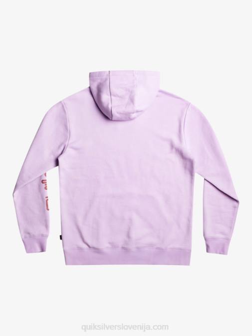 Quiksilver PJ4H1031 moški pastelno lila zgornji pulover iz flisa z logotipom omni in kapuco