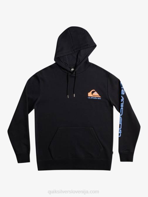 Quiksilver PJ4H1032 moški Črna zgornji pulover iz flisa z logotipom omni in kapuco
