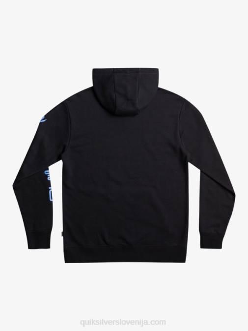 Quiksilver PJ4H1032 moški Črna zgornji pulover iz flisa z logotipom omni in kapuco