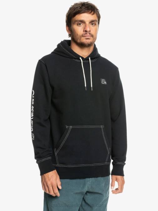 Quiksilver PJ4H1033 moški Črna originalni pulover s kapuco