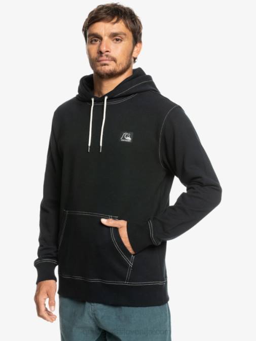 Quiksilver PJ4H1033 moški Črna originalni pulover s kapuco