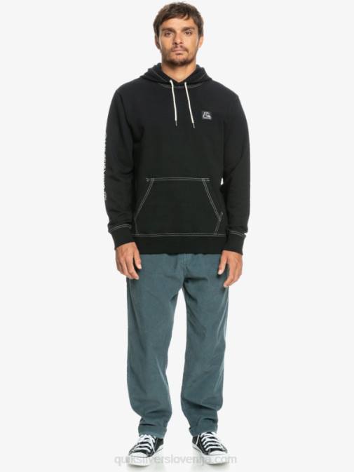 Quiksilver PJ4H1033 moški Črna originalni pulover s kapuco