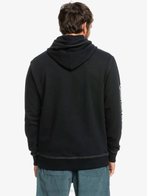 Quiksilver PJ4H1033 moški Črna originalni pulover s kapuco
